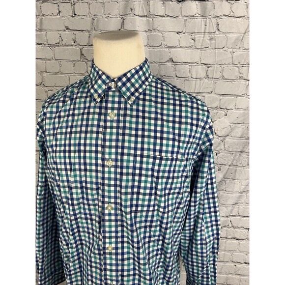 Orvis Nonstop Twill Active Fit Shirt Mens SZ Large Nylon Blue,White - Picture 5 of 9